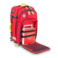 Mochila táctico sanitaria de rescate PARAMED´S EVO ROJO con desfibrilador