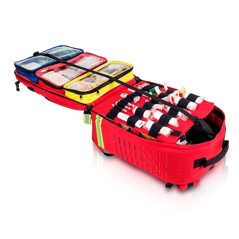 Mochila táctico sanitaria de rescate PARAMED´S EVO ROJO uso 2