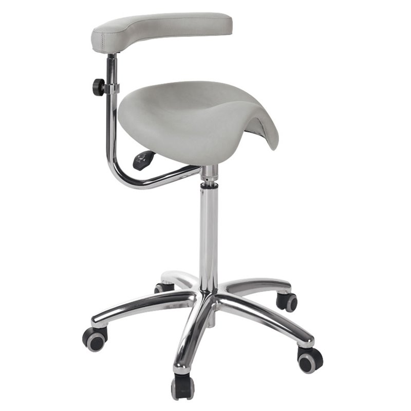 Taburete derby base aluminio con brazo multifunción S5673 ECOPOSTURAL