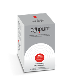 [A1016ET] Agujas APS Electroterapia con Guía (100) AGUPUNT (Rojo, 25mm, 0,25mm)