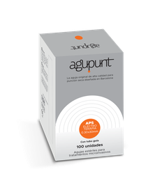 [A1017ET] Agujas APS Electroterapia con Guía (100) AGUPUNT (Naranja, 30mm, 0,30mm)