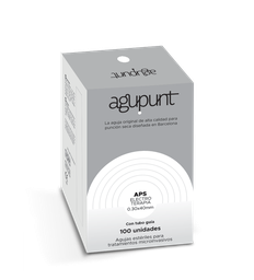 [A1019ET] Agujas APS Electroterapia con Guía (100) AGUPUNT (Blanco, 40mm, 0,30mm)