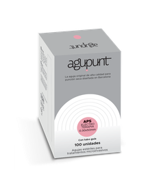 [A1020ET] Agujas APS Electroterapia con Guía (100) AGUPUNT (Rosa, 50mm, 0,30mm)