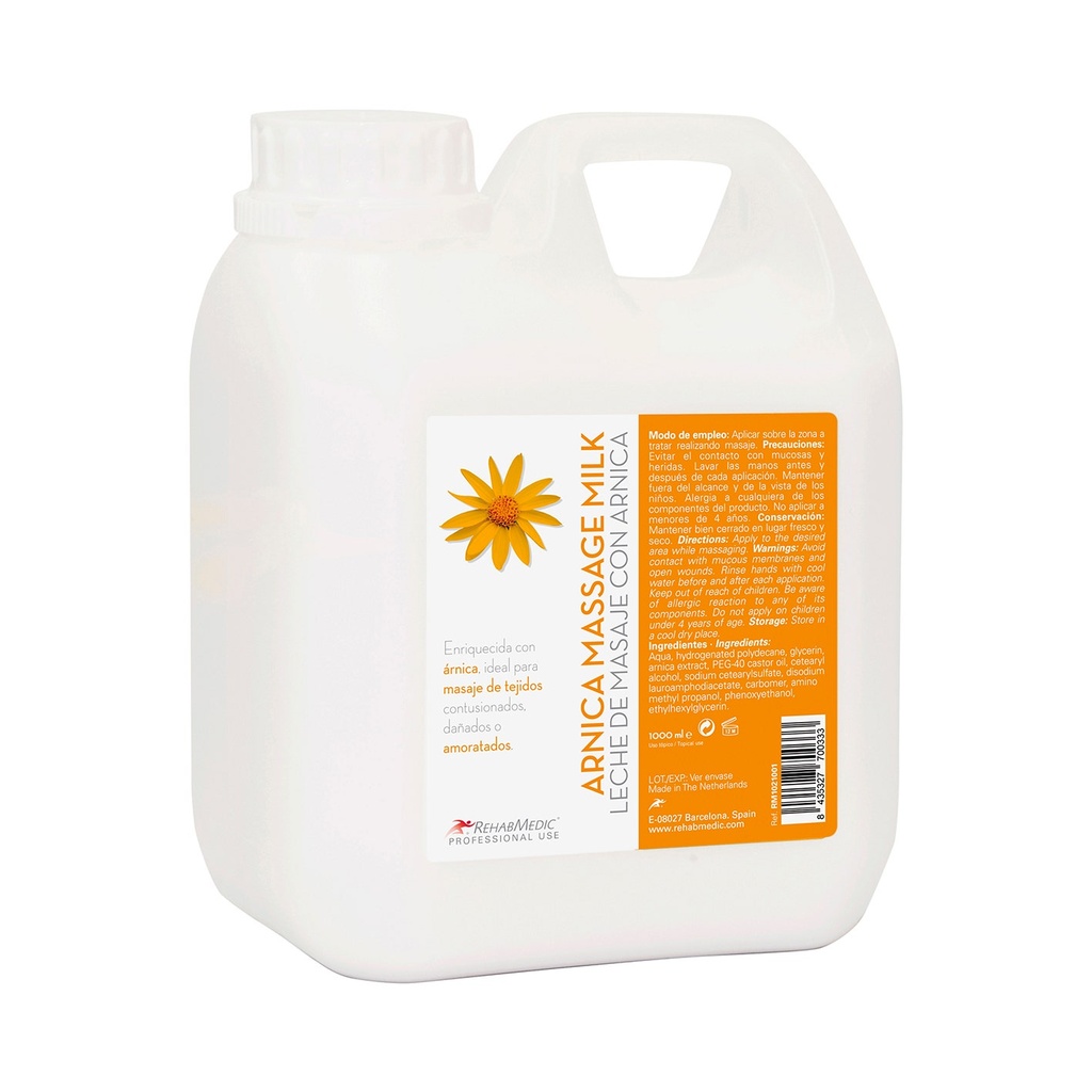 Garrafa Leche De Masaje Árnica 1L REHABMEDIC