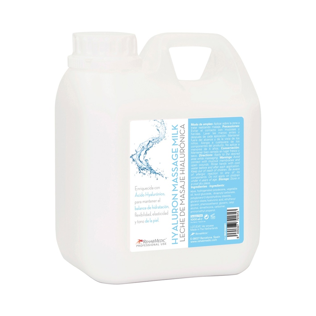 Garrafa Leche De Masaje Hialurónica 1L REHABMEDIC
