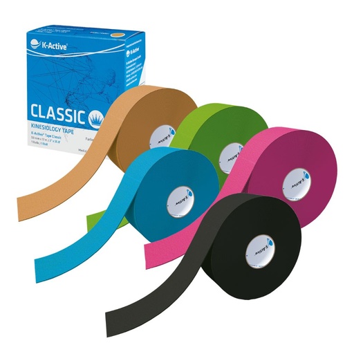 Tape Kinesiológico K-ACTIVE CLASSIC 17m Caja individual