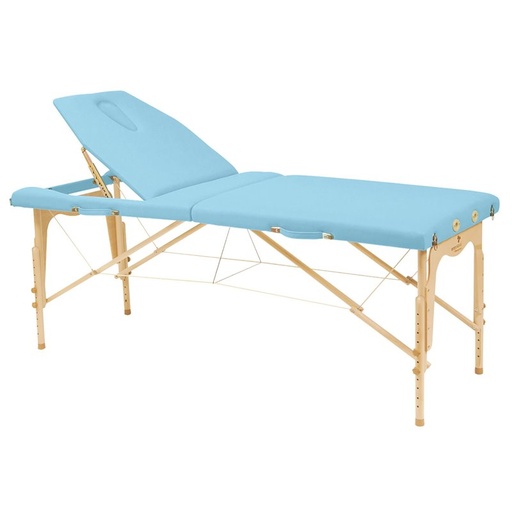 Civière pliante réglable en bois naturel C3214 ECOPOSTURAL